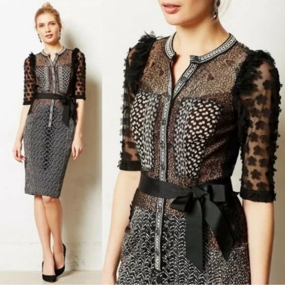 Byron Lars Dresses & Skirts - Beguile allusion sheath midi dress